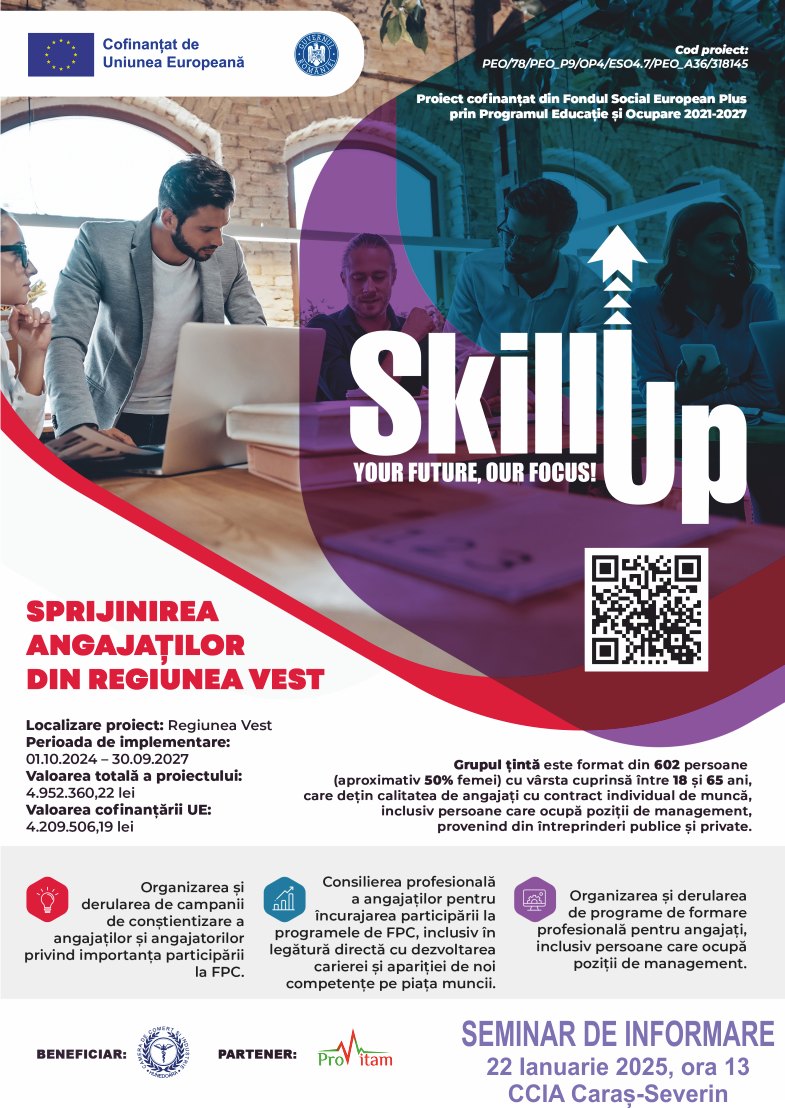SkillUp – Seminar de informare – 22 ianuarie – CCIA Caraș-Severin